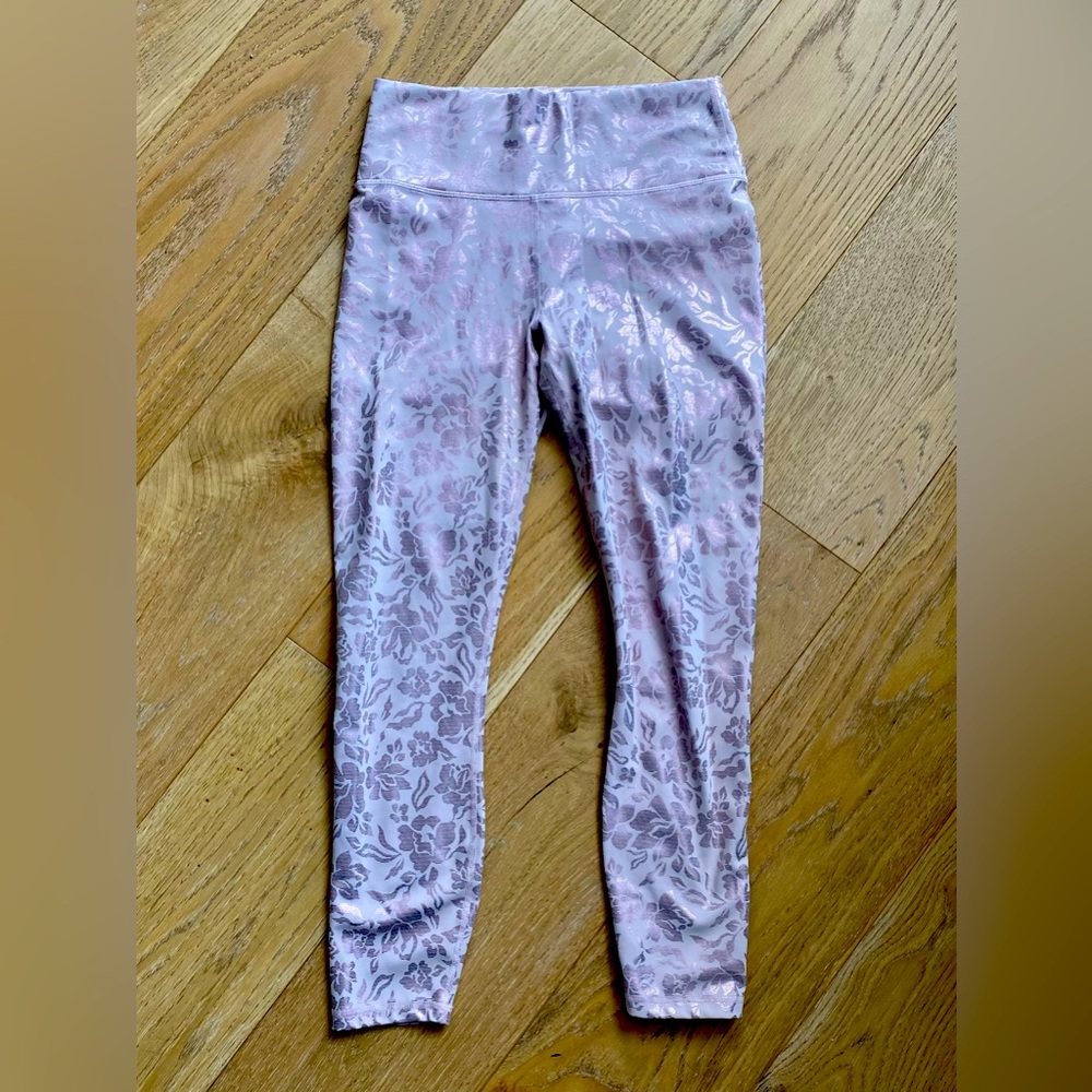 Fabletics Shiny Pink 7/8 PureLuxe Leggings